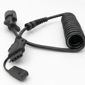 7 Way Round to 5 Way Flat Coiled Trailer Adapter/Connector